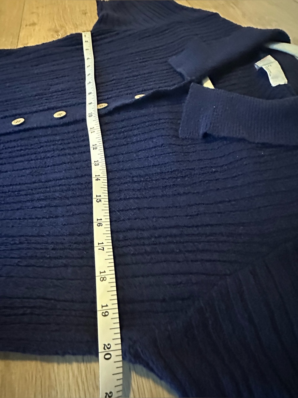 Free People BEACH Dress -Cover Up-Navy Midi Ribbed Sweater Dress *Riding Waves* - Picture 4 of 8